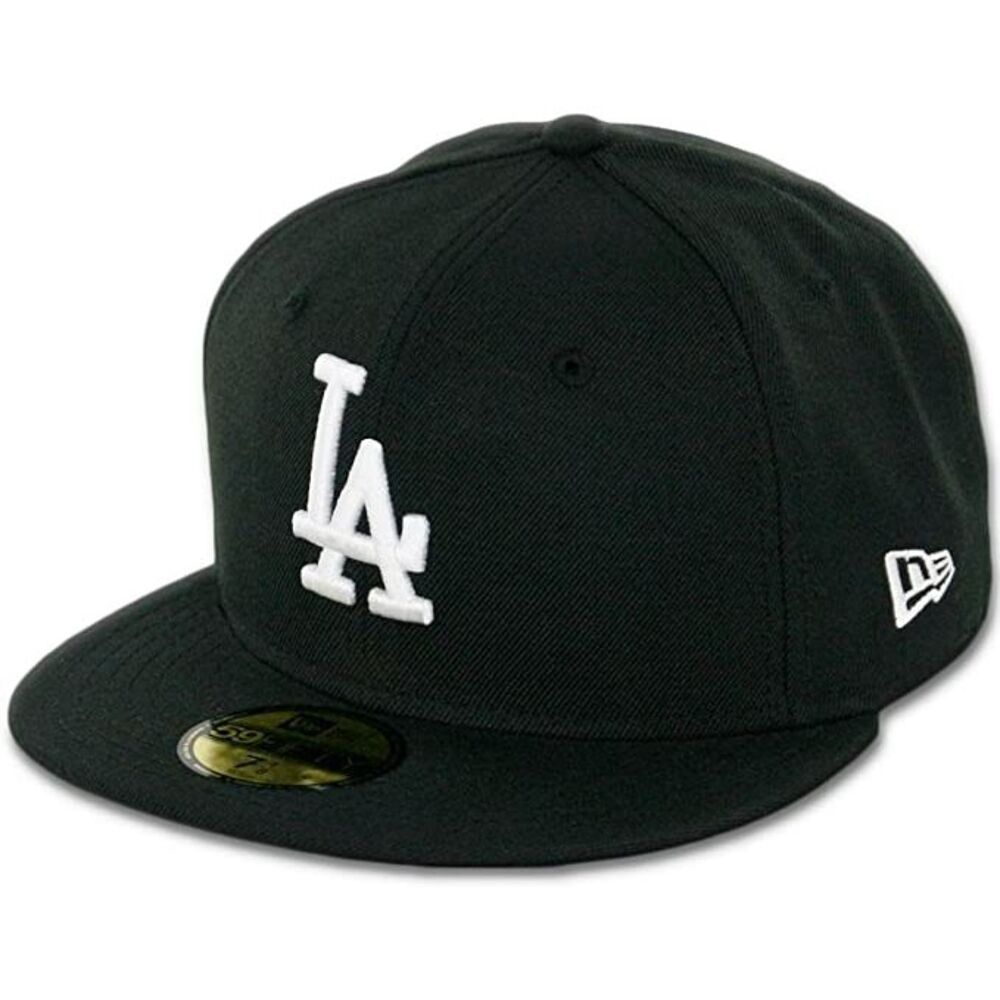 New Era 11591149: Los Angeles Dodgers Basic Black/White 59FIFTY Fitted Cap (7